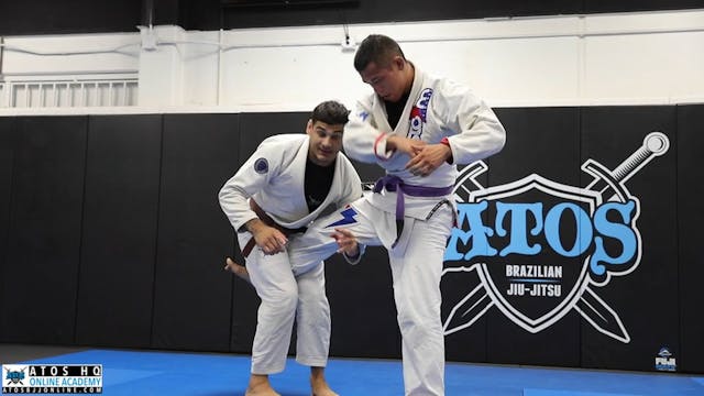 Sweep to Single Leg Takedown