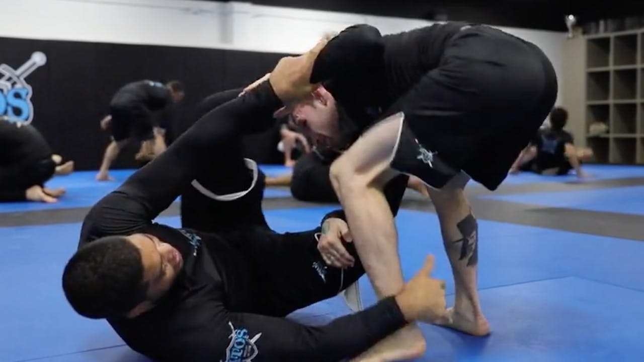 Andre Galvao Rolling With One Of His Black Belts Kristian Woodmansee