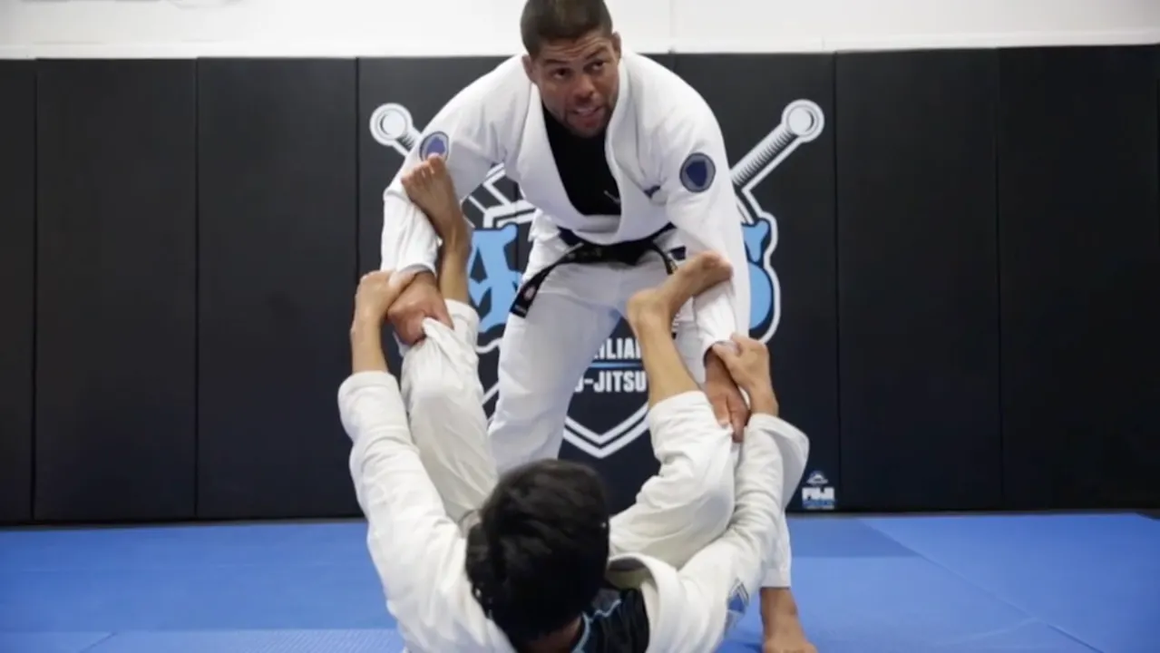 Spider Guard Pass to Pop Over Leg Drag - Andre Galvao - Atos BJJ OnDemand