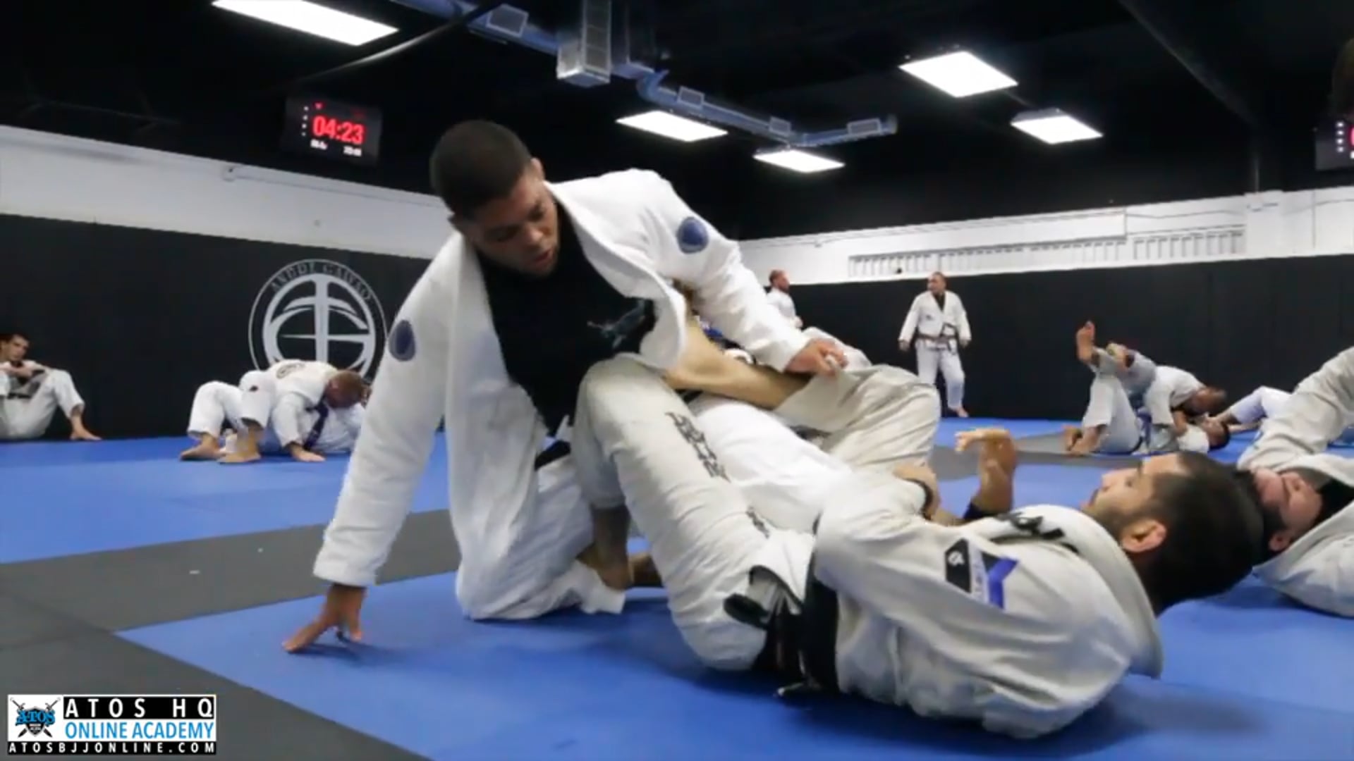 Sparring - professor Andre Galvao rolling with Nisar Loynab 