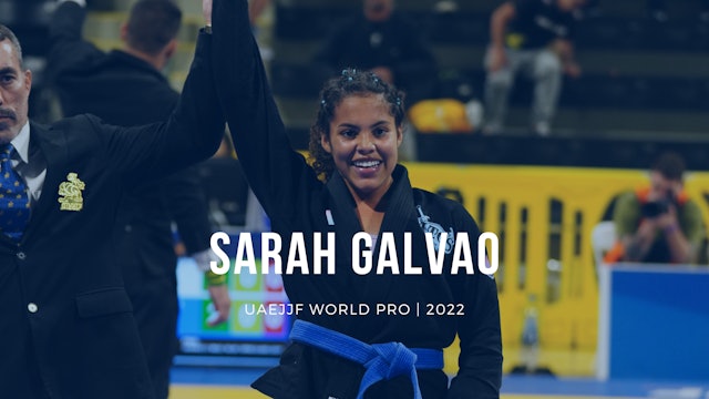 Sarah Galvao will make her UAEJJF World Pro debut ✨