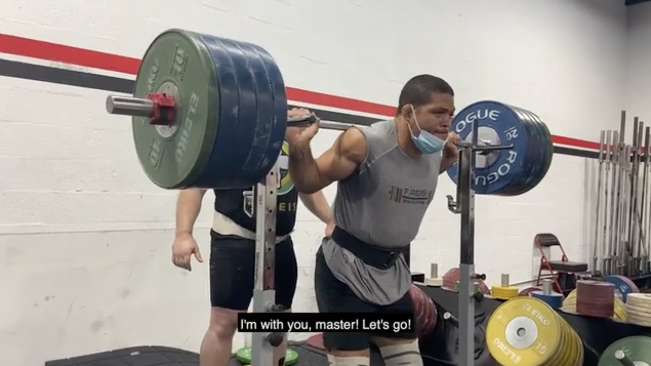 Galvao Squats 200kg With Top #3 World Olympic Lifter Fernando Reis & STEFI COHEN