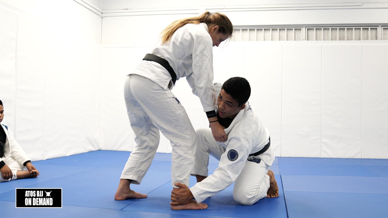 Fake Guard Pull to Ankle Pick Kids Class Andy Murasaki Atos BJJ