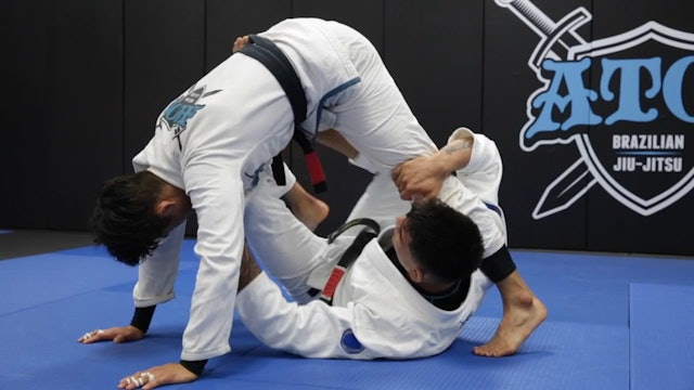 Butterfly X Guard Sweep With Transition Into Calf Slice Option
