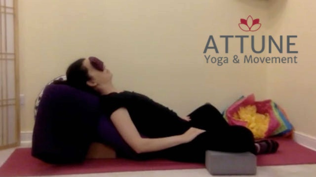 Restorative Yoga: Setting Up Reclined Armchair Pose
