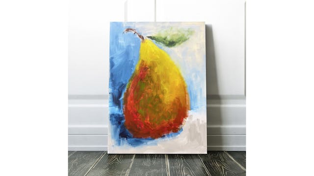 Abstract Pear, 18" x 24"