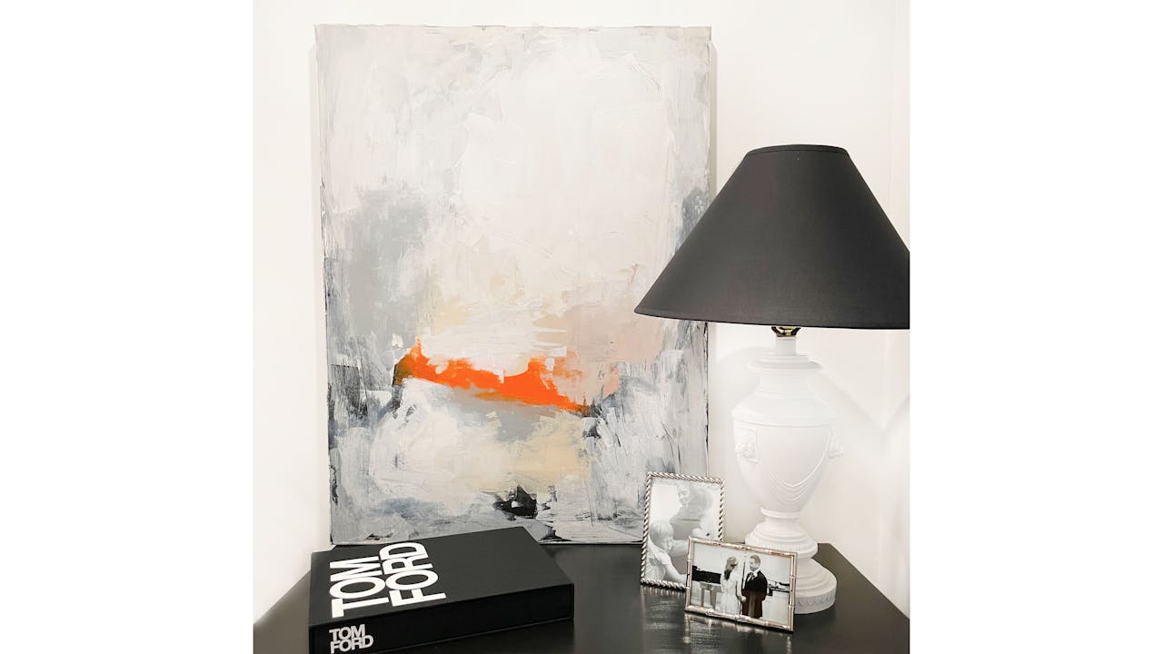 Beginner Neutral Statement, 40" x 30" Classes Abstract Painting School