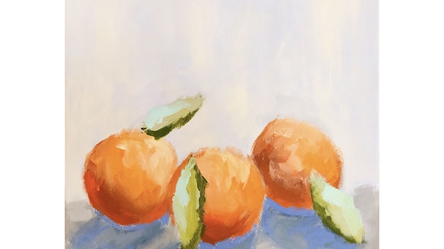 Abstract Oranges Final Painting