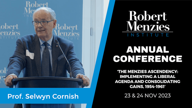 Prof. Selwyn Cornish: RG Menzies and the Creation of the Reserve Bank of Aus
