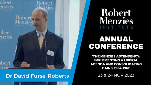 Dr David Furse-Roberts: The Menzies G...