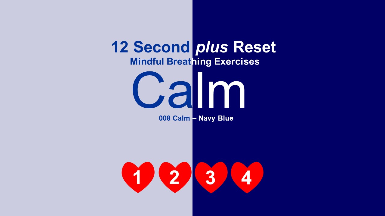 Mindful Breathing - 12 Second plus Reset - Calm Navy Blue - Free Sample