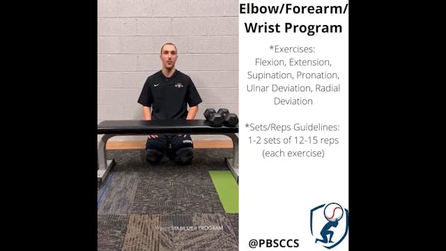 Elbow/Forearm/Wrist/ program 1 video 