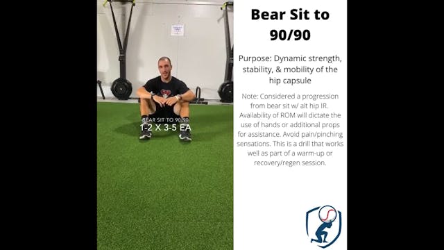 Hip mobility - Exercise 3 - Bear sit ...