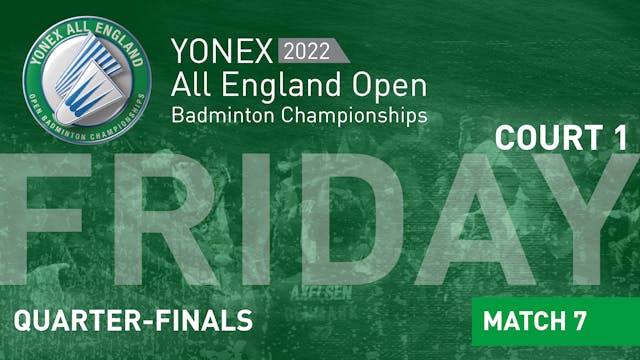 YAE2022 | Friday 18th March | Court 1 | Match 7 and Match 8