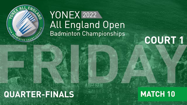 YAE2022 | Friday 18th March | Court 1 | Match 10 (session 2)
