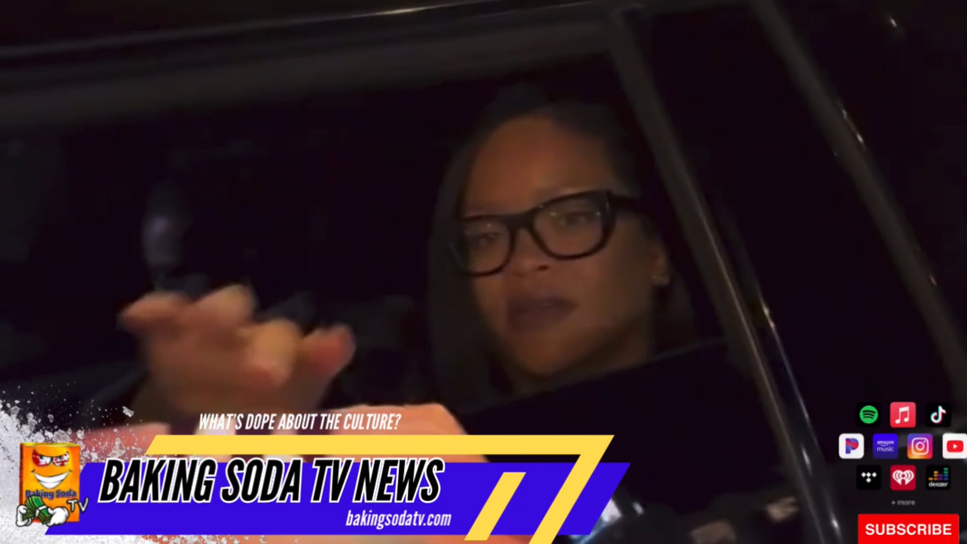 Rihanna signing autographs for fans 