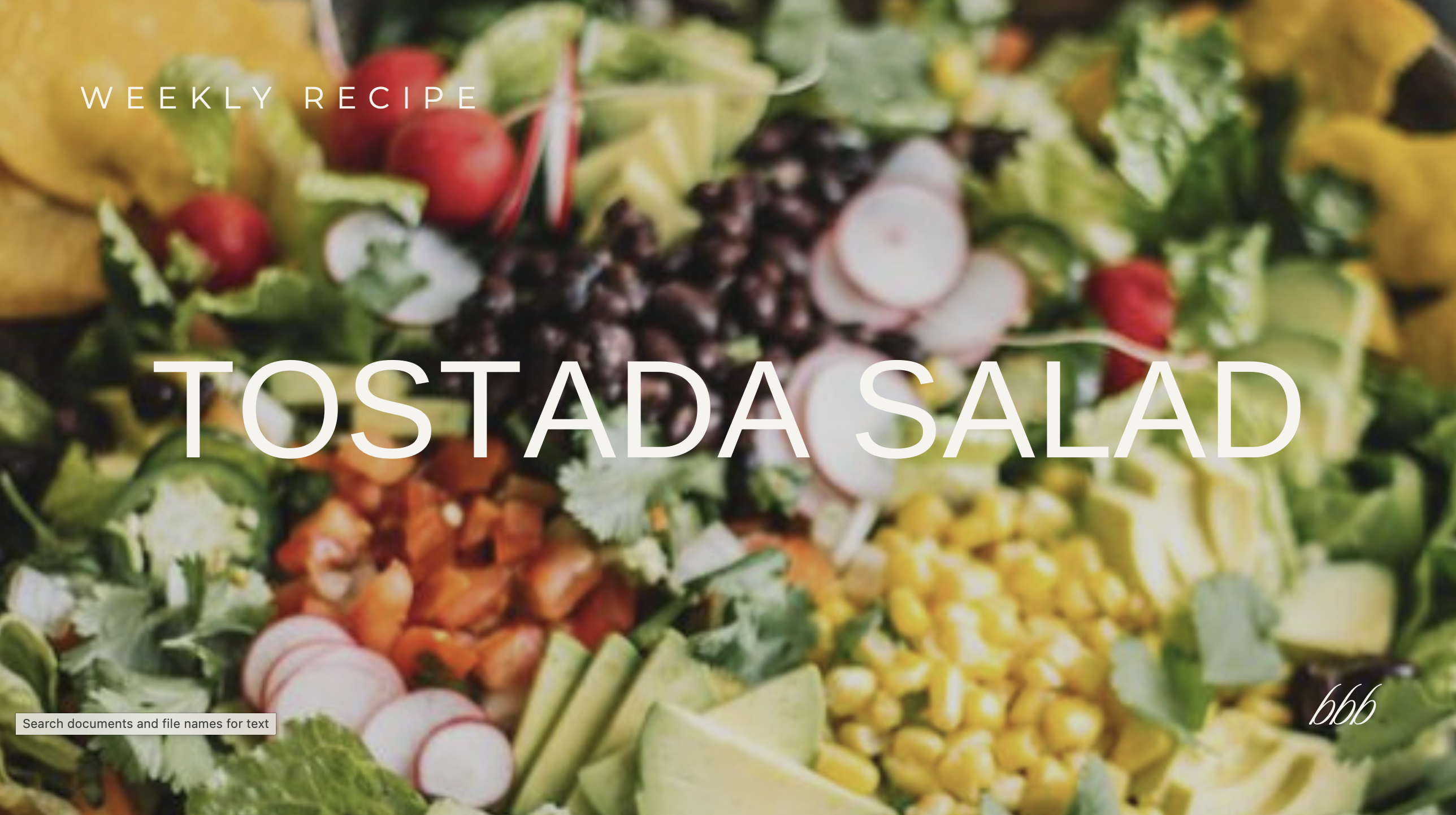 Tostada Salad