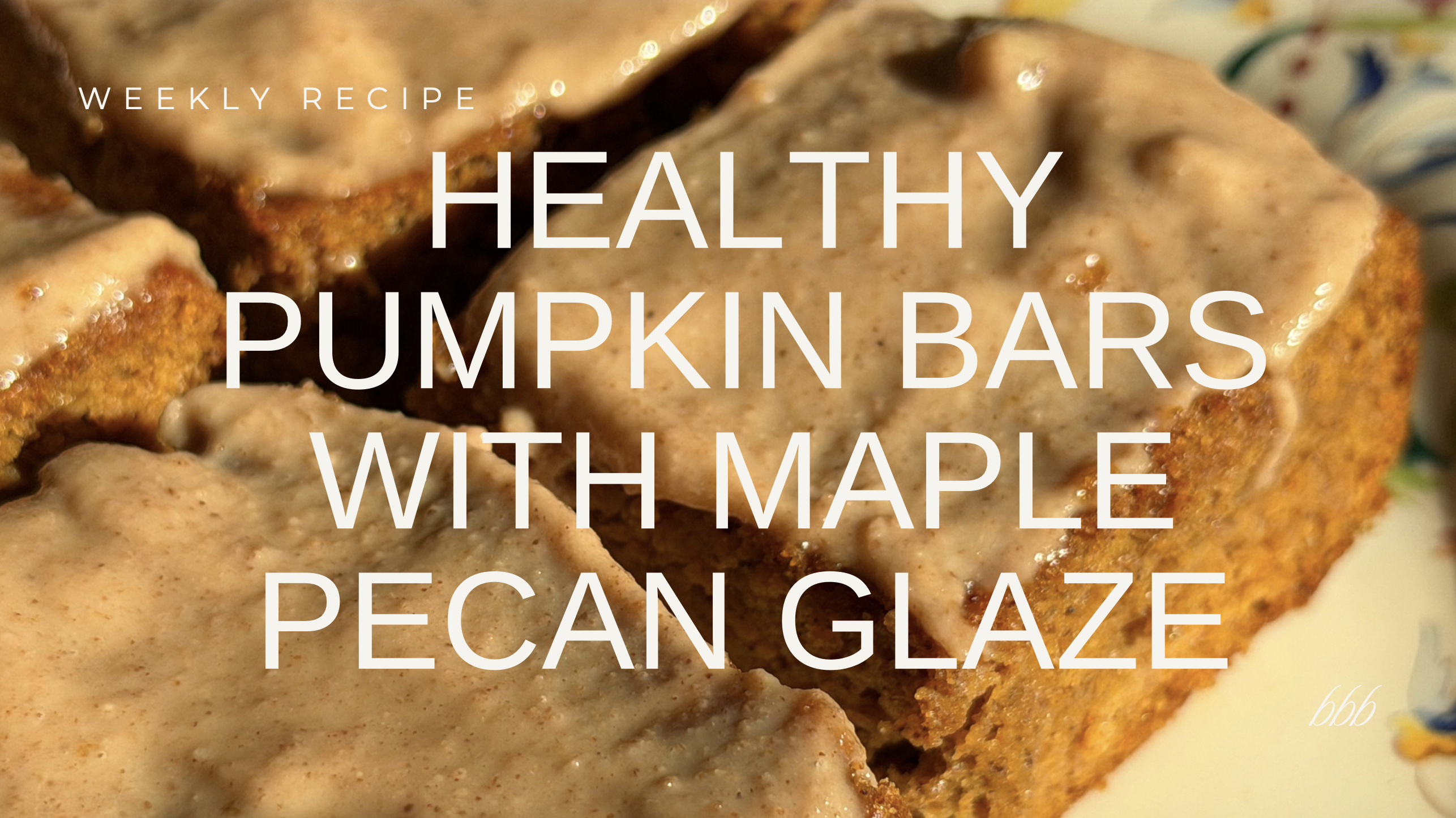 Healthy Pumpkin Bars With Maple Pecan Glaze