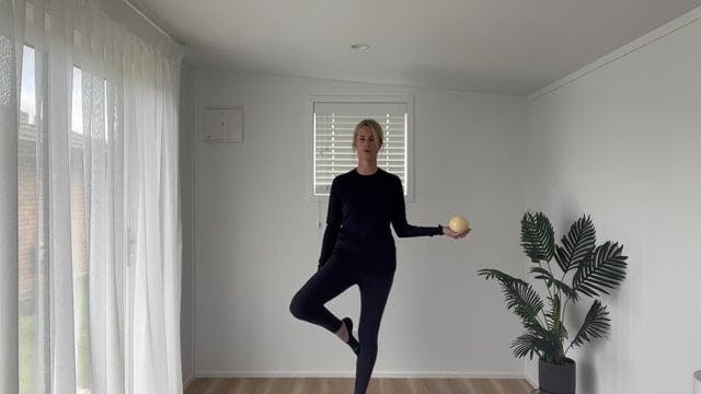 Standing Balance Challenge + Hand-weight