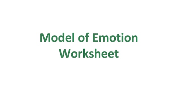 Model of Emotions Worksheet
