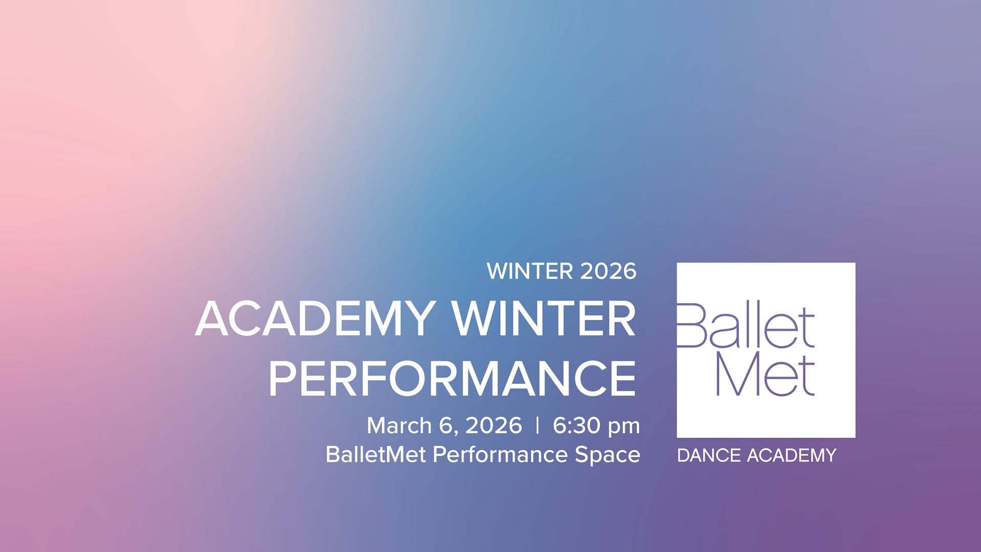 Winter 26 Performance Ensemble