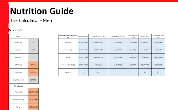 Explaining the calculator