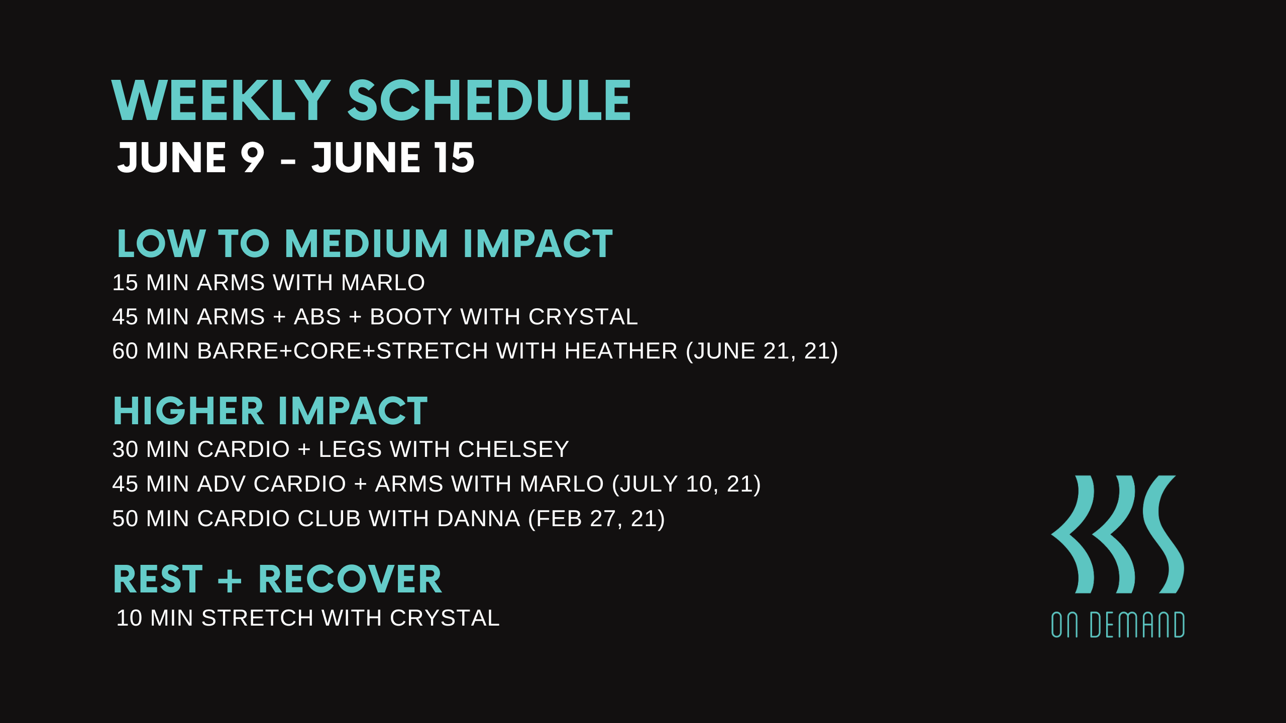 June 9 to June 15, 2023