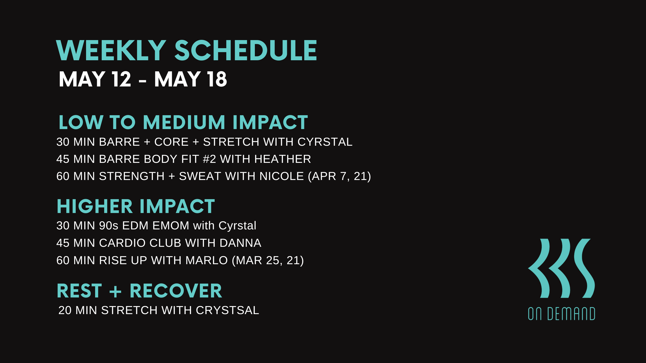 May 12 to May 18, 2023