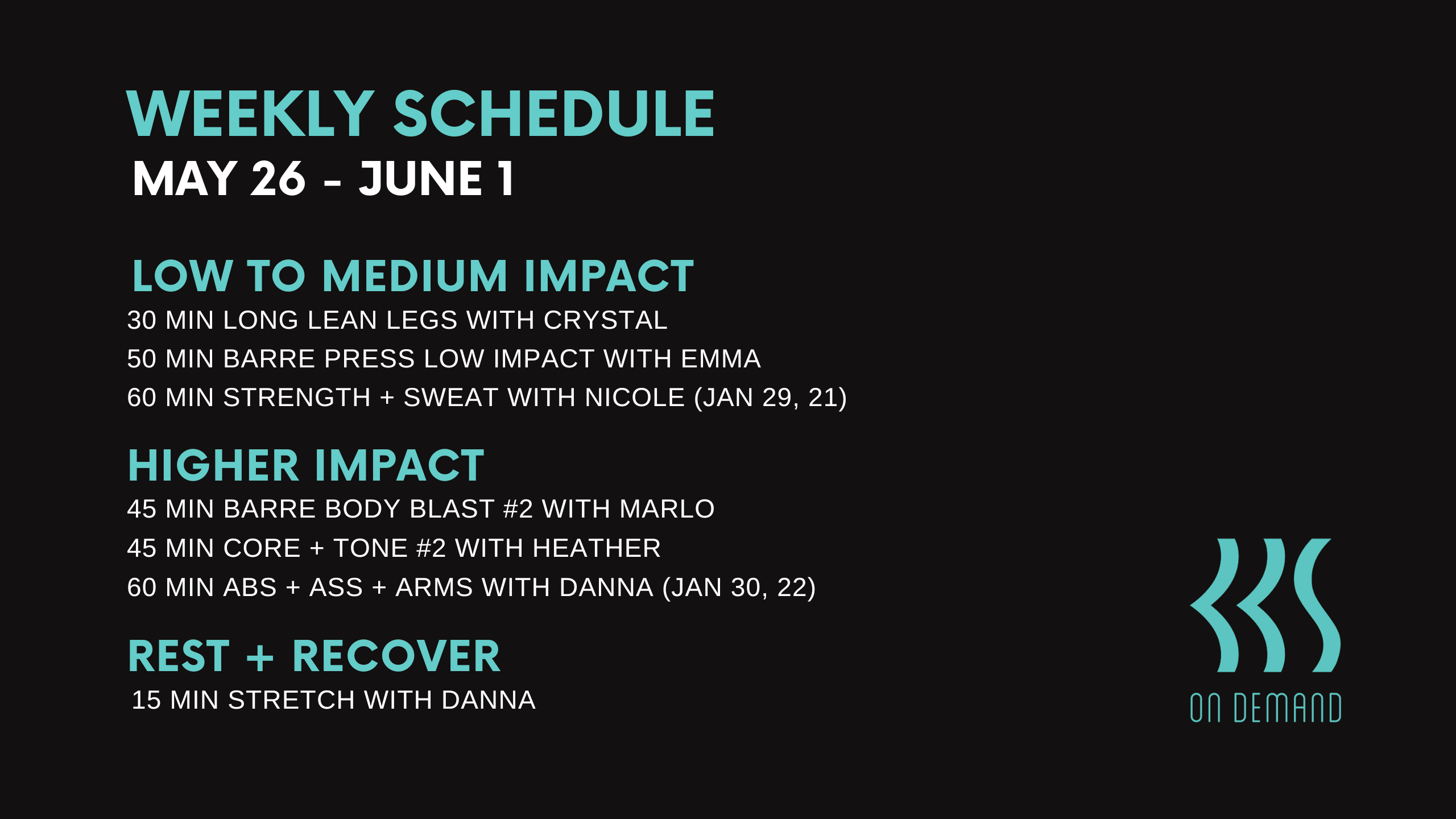 May 26 to June 1, 2023