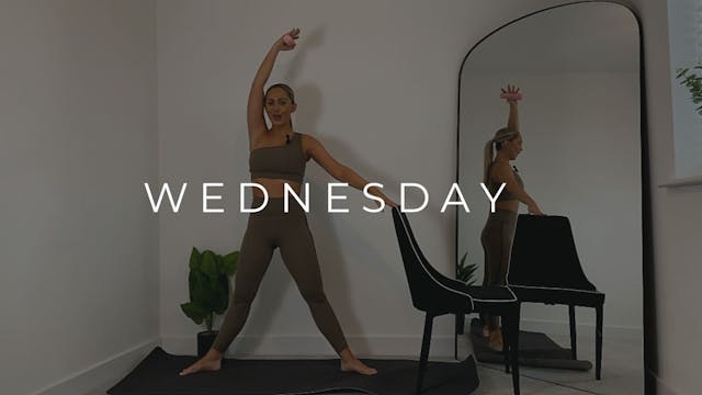 30 MIN FULL BODY BARRE SCULPT W/WEIGHT + CHAIR 