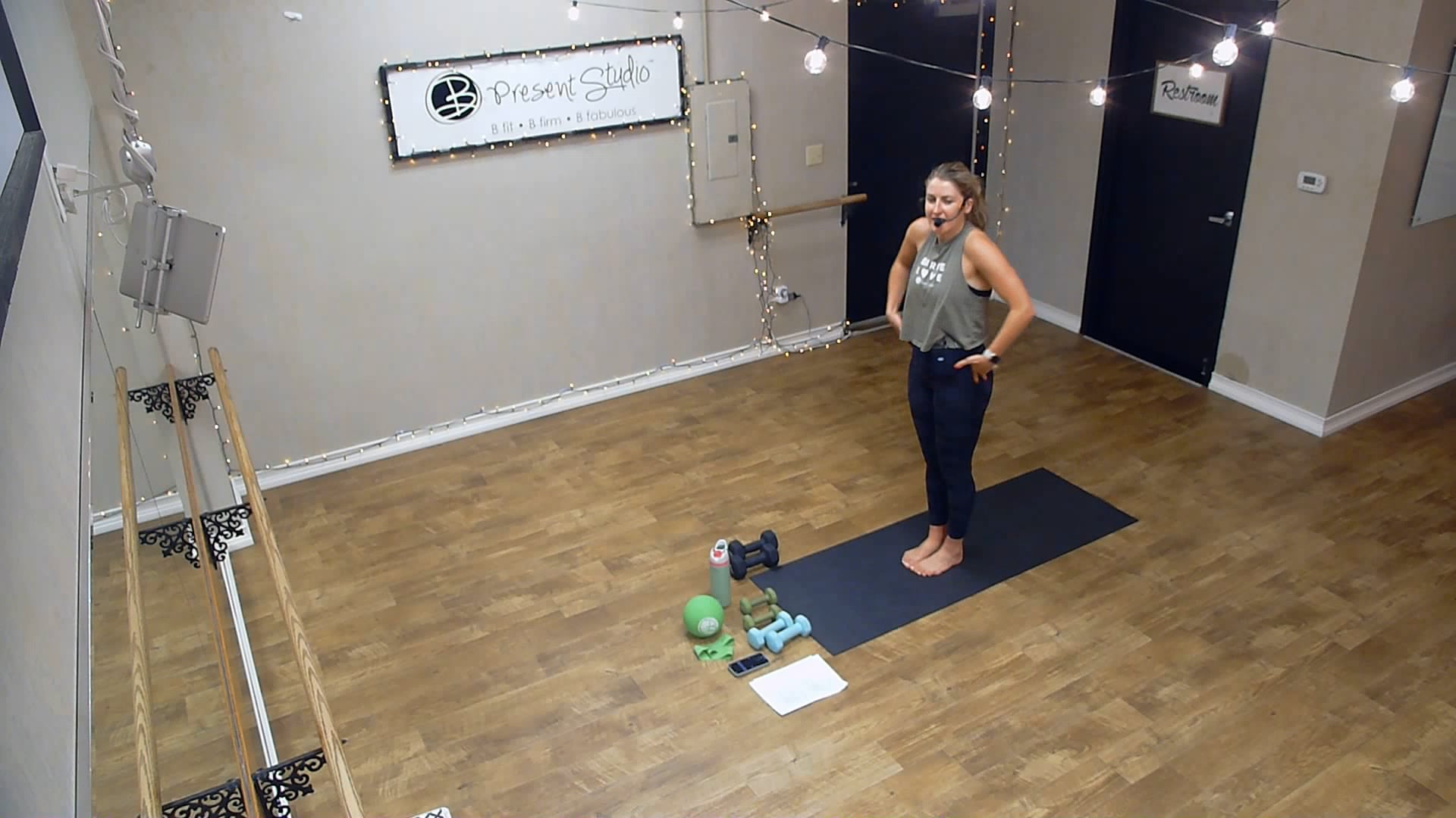 Taylor Power Barre 2 26 25 weights heavy weights circle band and ball