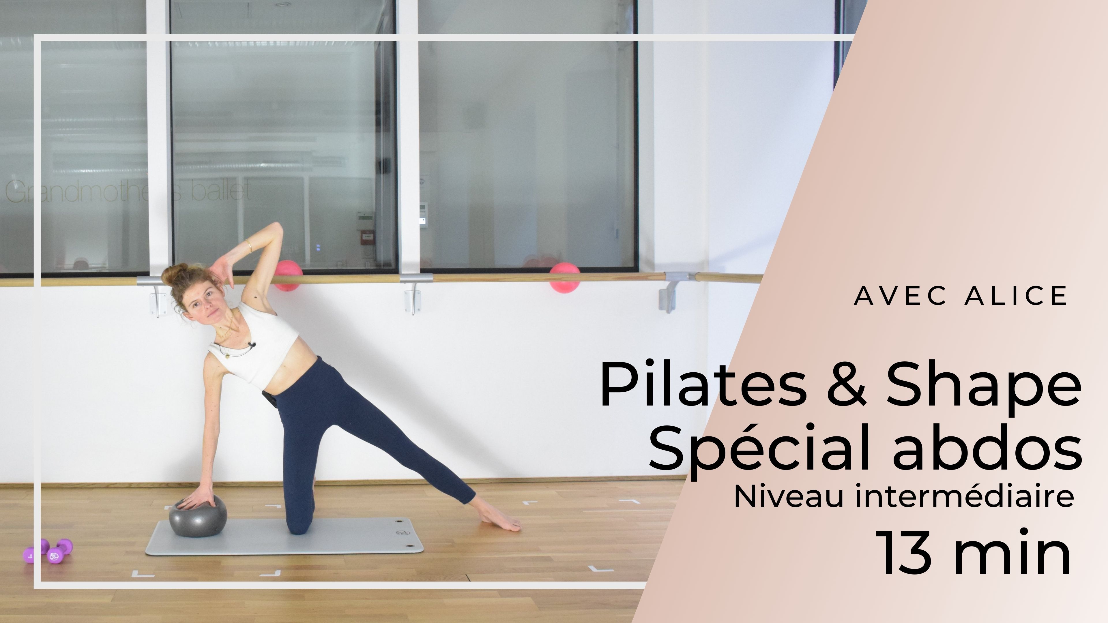 Pilates & Shape Spécial abdos intermédiaire Alice 13mn 