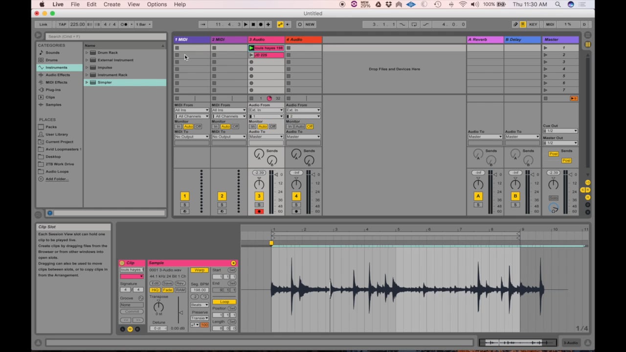 Using Drumgenius and Ableton Live to Create On the Fly  Accompaniments.