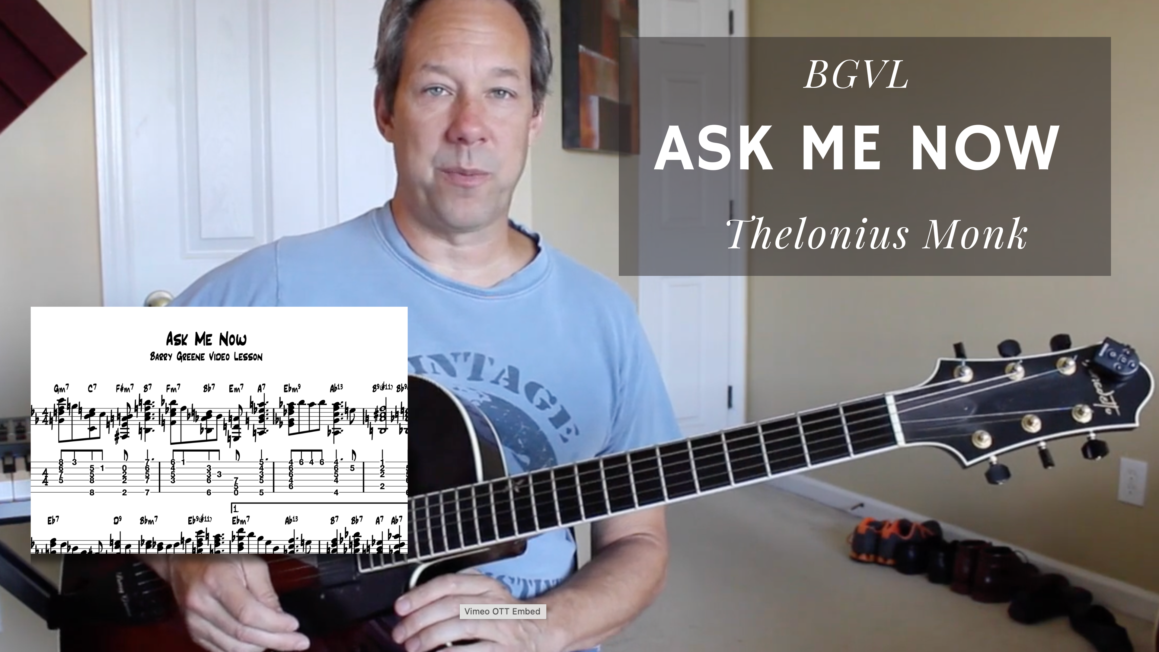 Ask Me Now (Monk) - Chord Melody