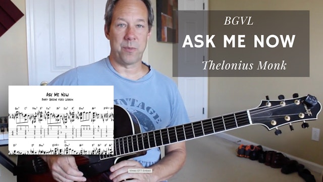 Ask Me Now (Monk) - Chord Melody