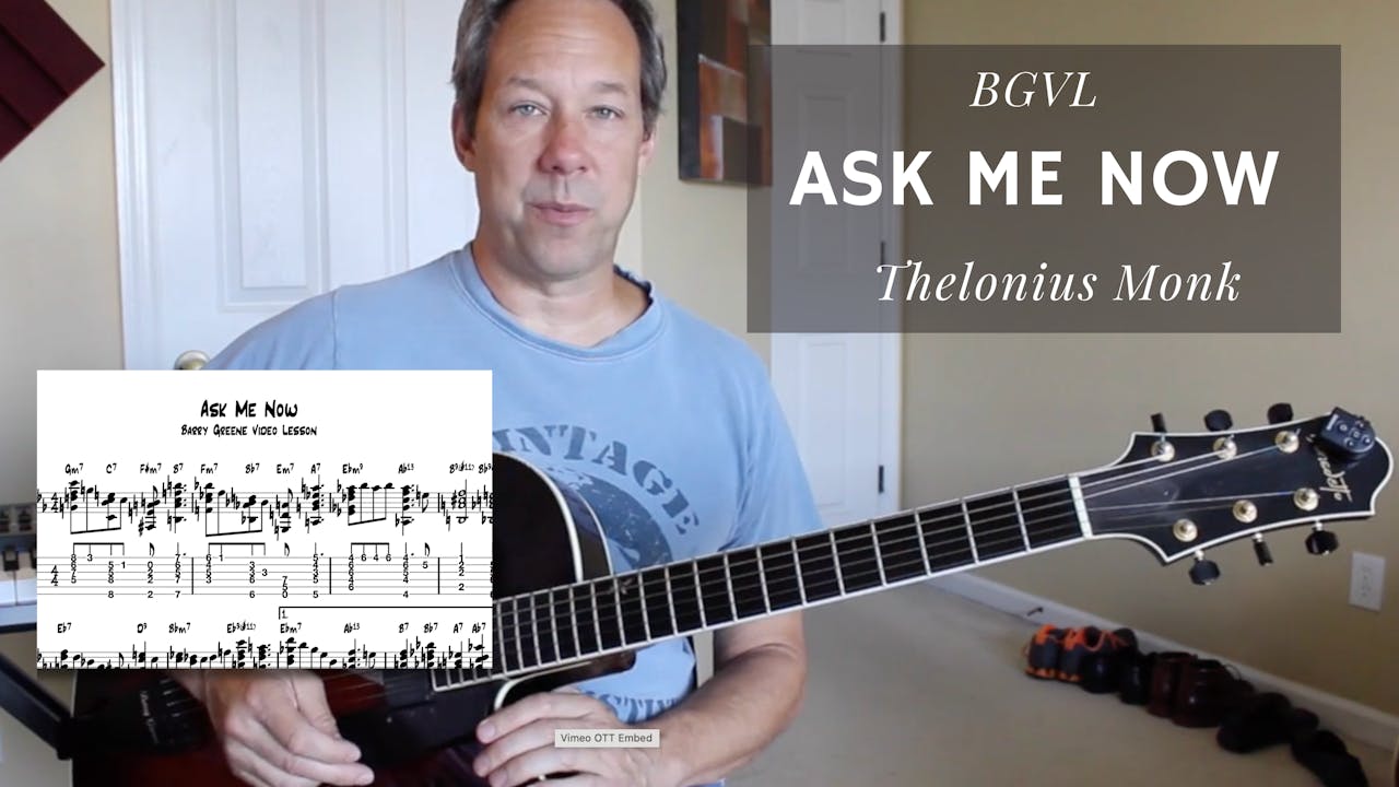 Ask me Now (Monk) Chord Melody