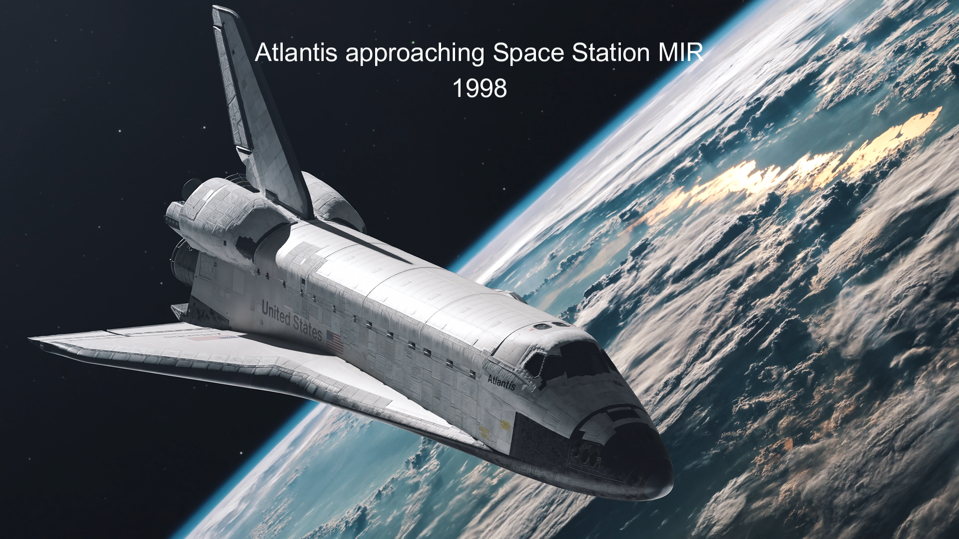 Atlantis Approaching MIR 1998