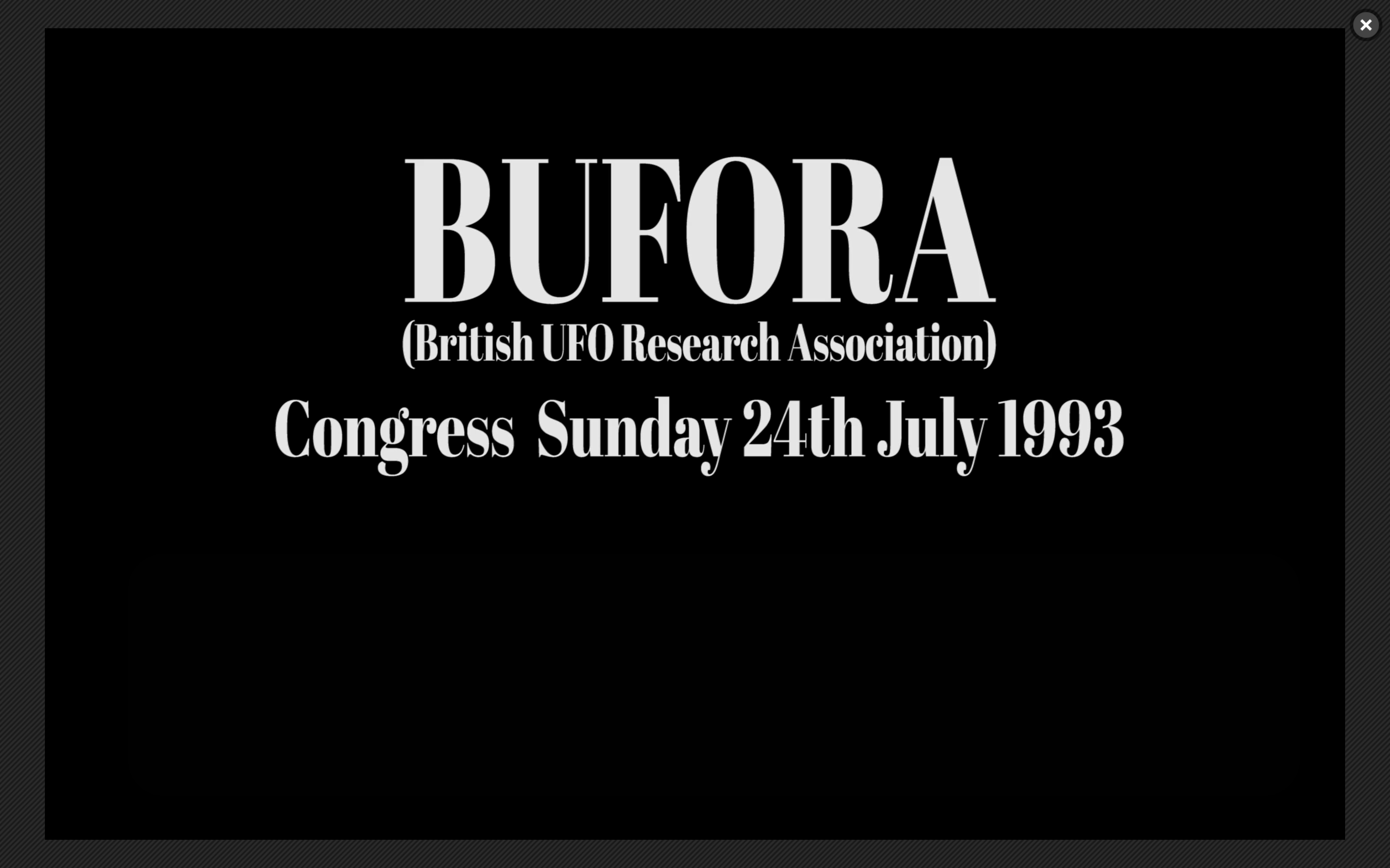 BUFORA - 1993 Conference