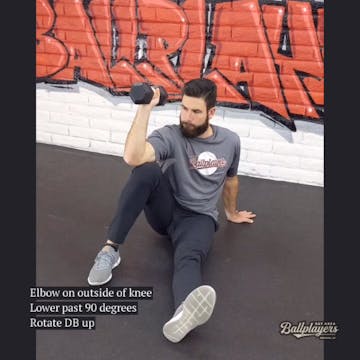 Seated DB External Rotations on Knee