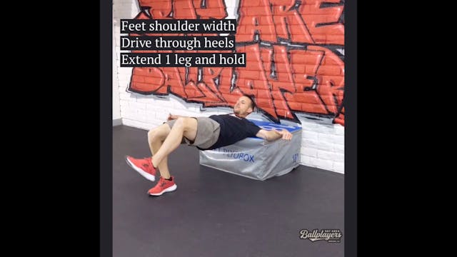 Elevated Bridge w/ Single Leg Hold