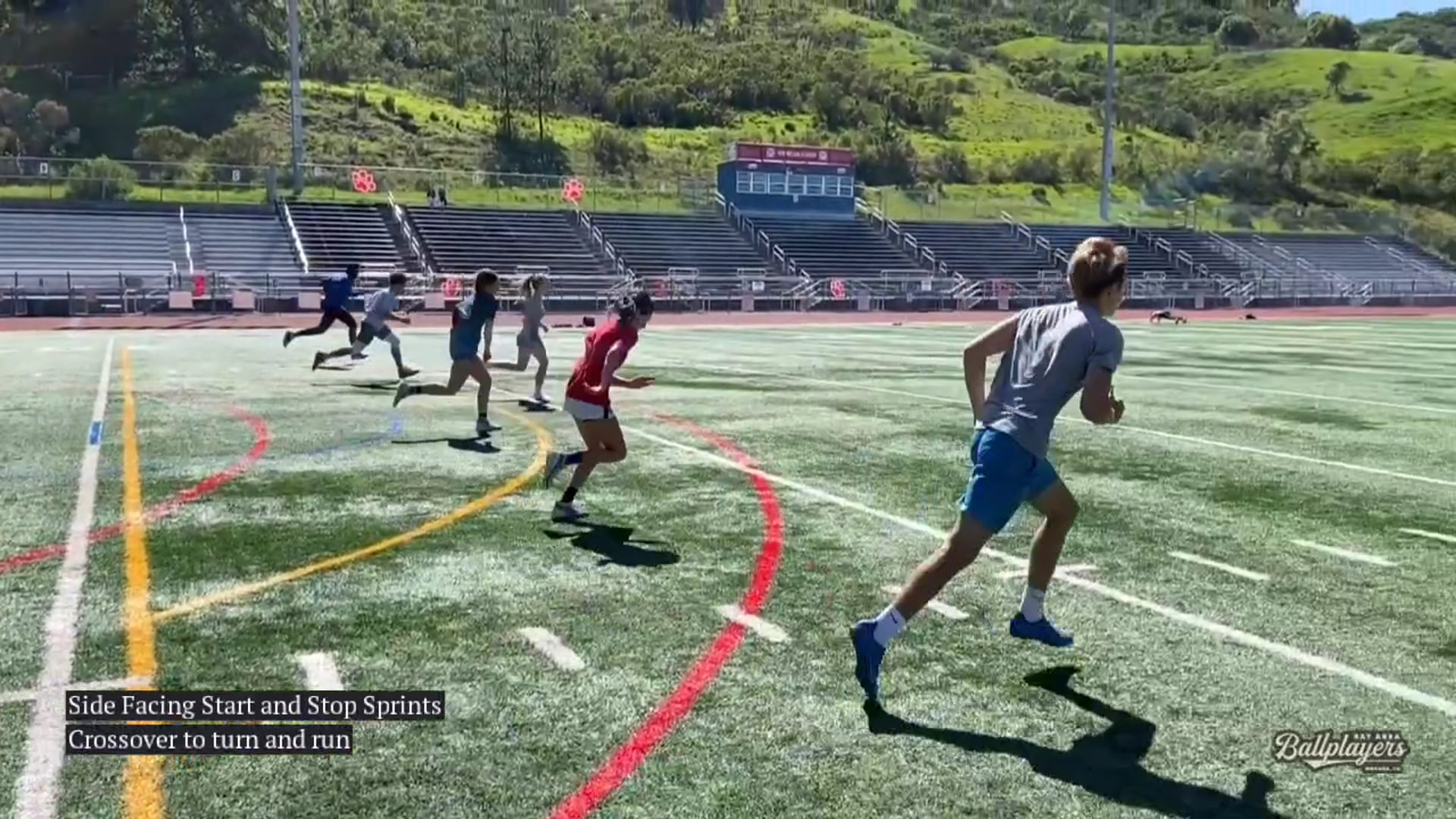 Side Facing Start and Stop Sprints