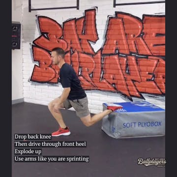 Explosive Elevated Lunge Jump 