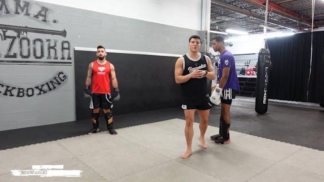 SPARRING DRILLS - OPEN STANCE CALF KICKS