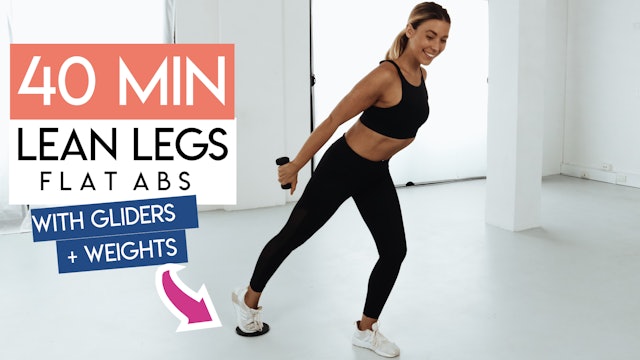 40 MIN ABS + THIGHS TONING WITH GLIDERS