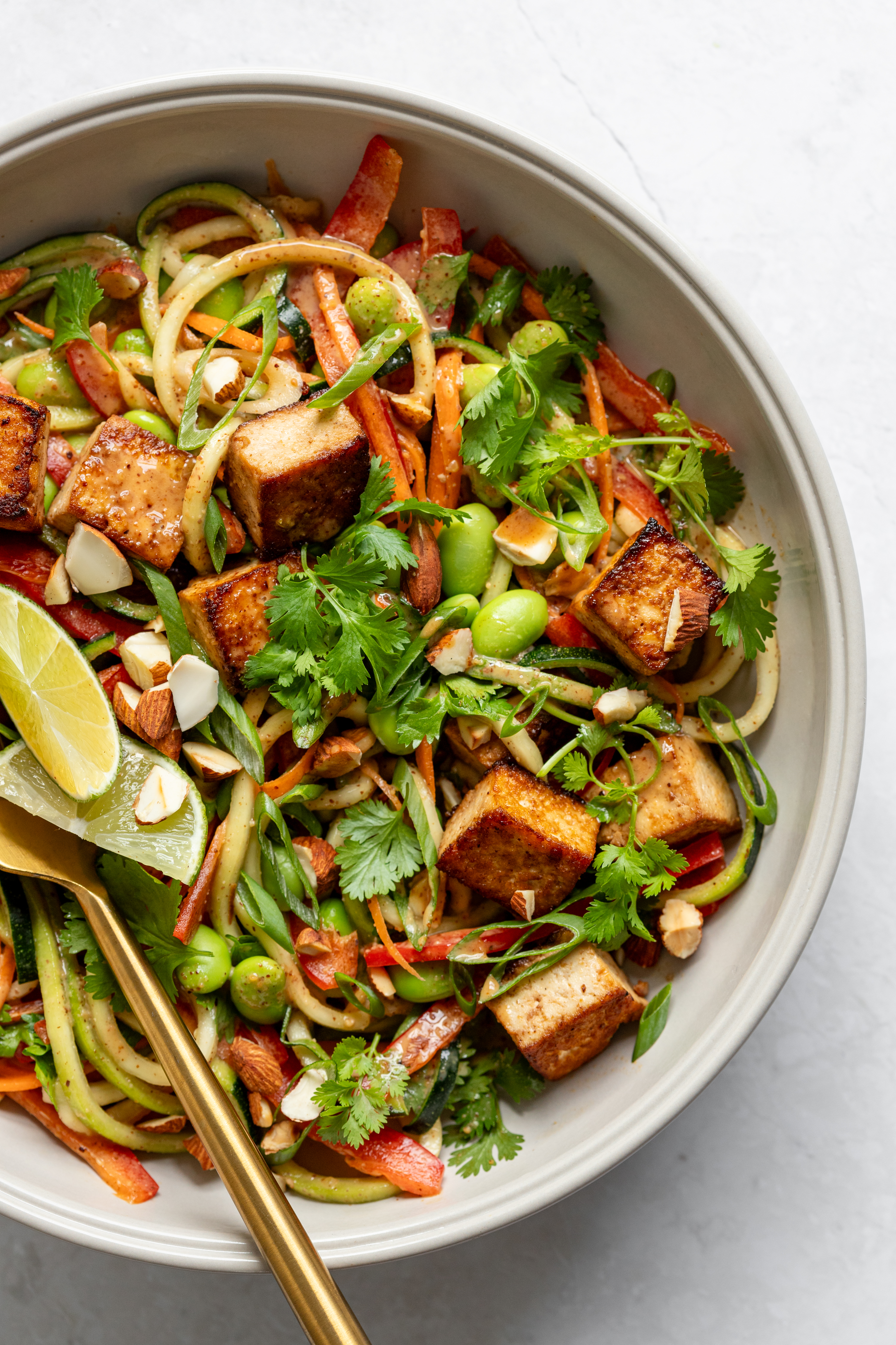 RAW PAD THAI WITH CREAMY ALMOND BUTTER SAUCE