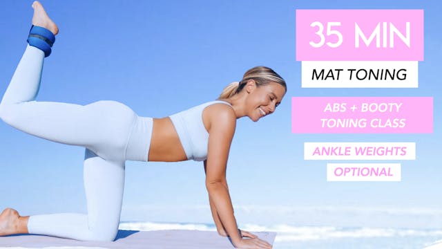 35 MIN ABS + BUTT TONING WITH ANKLE W...