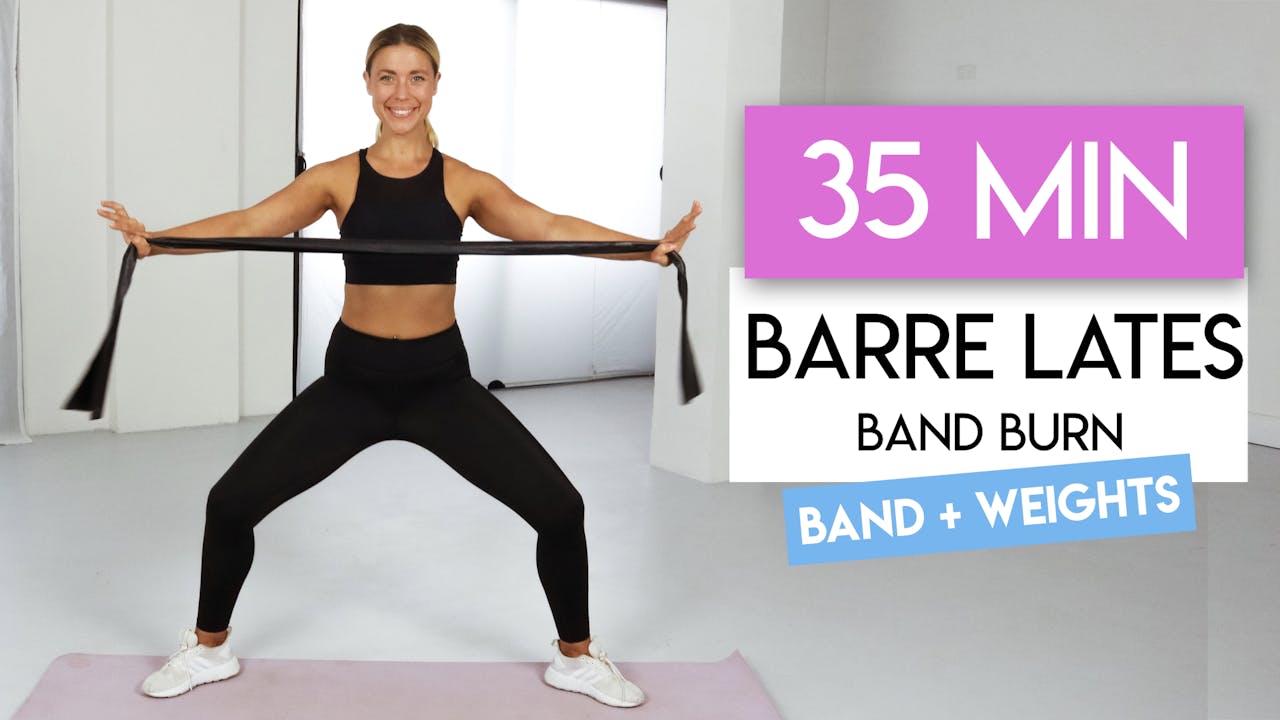 35 MIN FULL BODY BARRE TONING WITH RESISTANCE BAND TONING CLASSES BBFIT