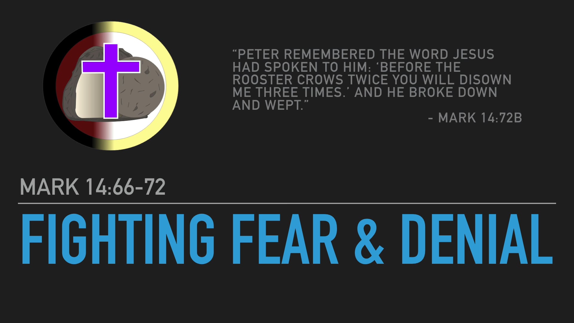 Fighting Fear & Denial (Mark 14:66-72)