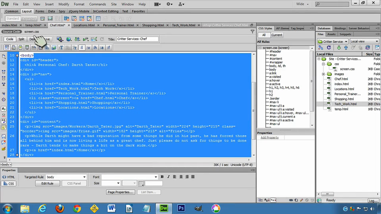 DW6U07C: Making DIVs