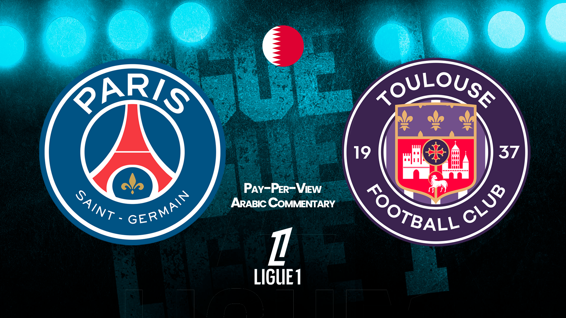 PSG vs Toulouse in Arabic (PPV)